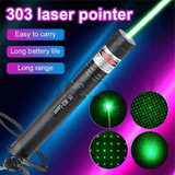 Laser 303 200mW Professional Blue Laser Pointer Suit with 18650 Battery &amp; Charger Black