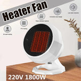 Miniature heater model WG-089..  Flexible 1800W Portable Electric Heater Fan Winter Warm Hot Fan Home Office Winter Warmer(random color )