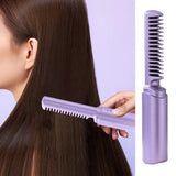 Travel Comb Hair Straightener, Cordless/Wireless, Rechargeable Mobile Heat Comb, Hair comb (random color)