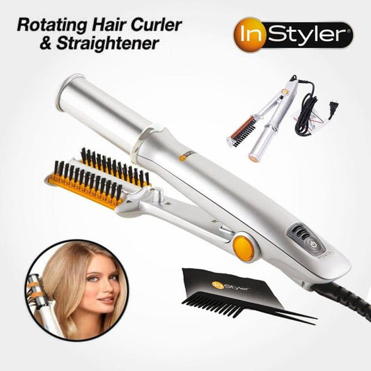 PROFESSIONAL HAIR STRAIGHTENING IRON CURLING IRON STRAIGHTENER CURLER STYLER 3 IN 1 MULTI HAIR STYLING TOOL FLAT IRON WITH BRUSH