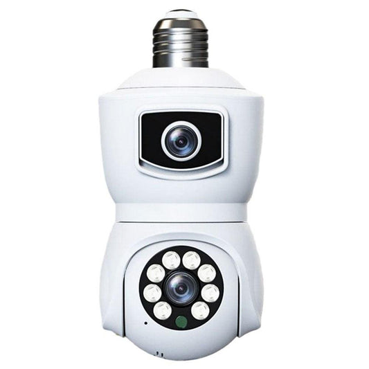 4K wireless wifi Dual-Lens Security Camera with 3MP Lens | Bulb Camera | 360 degree rotation