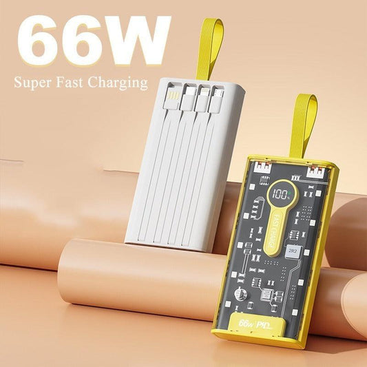 66W فاسٹ چارجنگ 20,000 mAh پاور بینک کیبل کے ساتھ (رینڈم کلر)