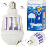 2 Pack Bug Zapper Light Bulbs, 2 in 1 Mosquito Light Bulb, Flying Insect Trap UV LED Lamp for Patio and Indoor