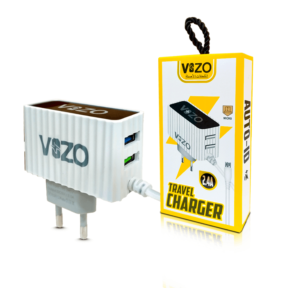 Kw300 2.4A Fast Travel Charger | Android Iphone Phone Charger with Data Cable